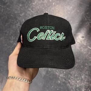 Vintage 90s Sports Specialties Boston Celtics Script Hat